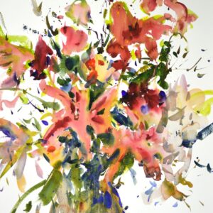 4612 Lilies, Original Watercolor Painting by Eric Wiegardt AWS-DF, NWS