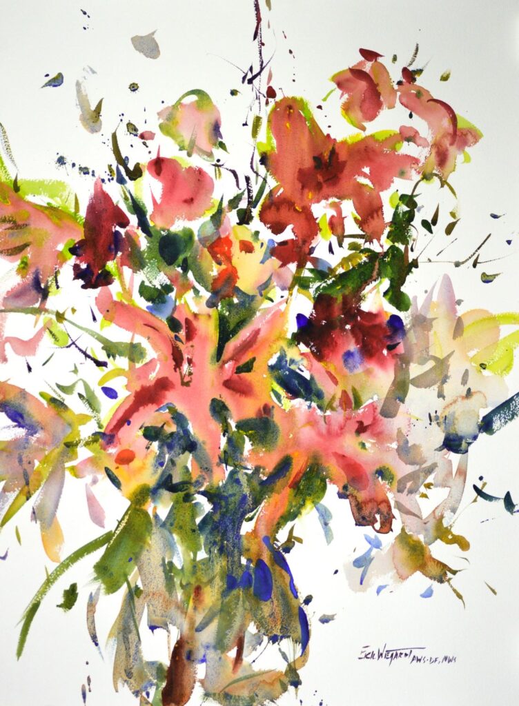 4612 Lilies, Original Watercolor Painting by Eric Wiegardt AWS-DF, NWS