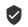 Icon of a black shield with a white checkmark inside.